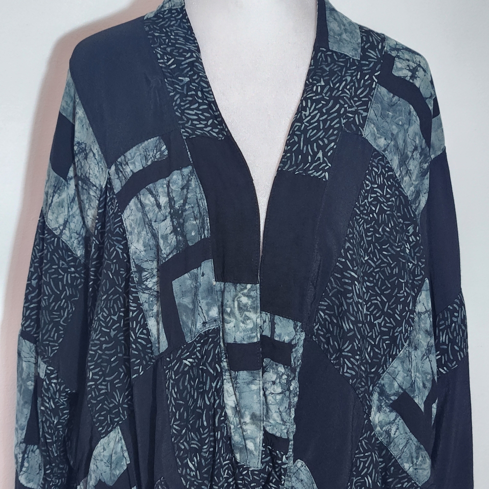 Lyng Black Patchwork Jacket Cardigan One Size Uni… - image 4